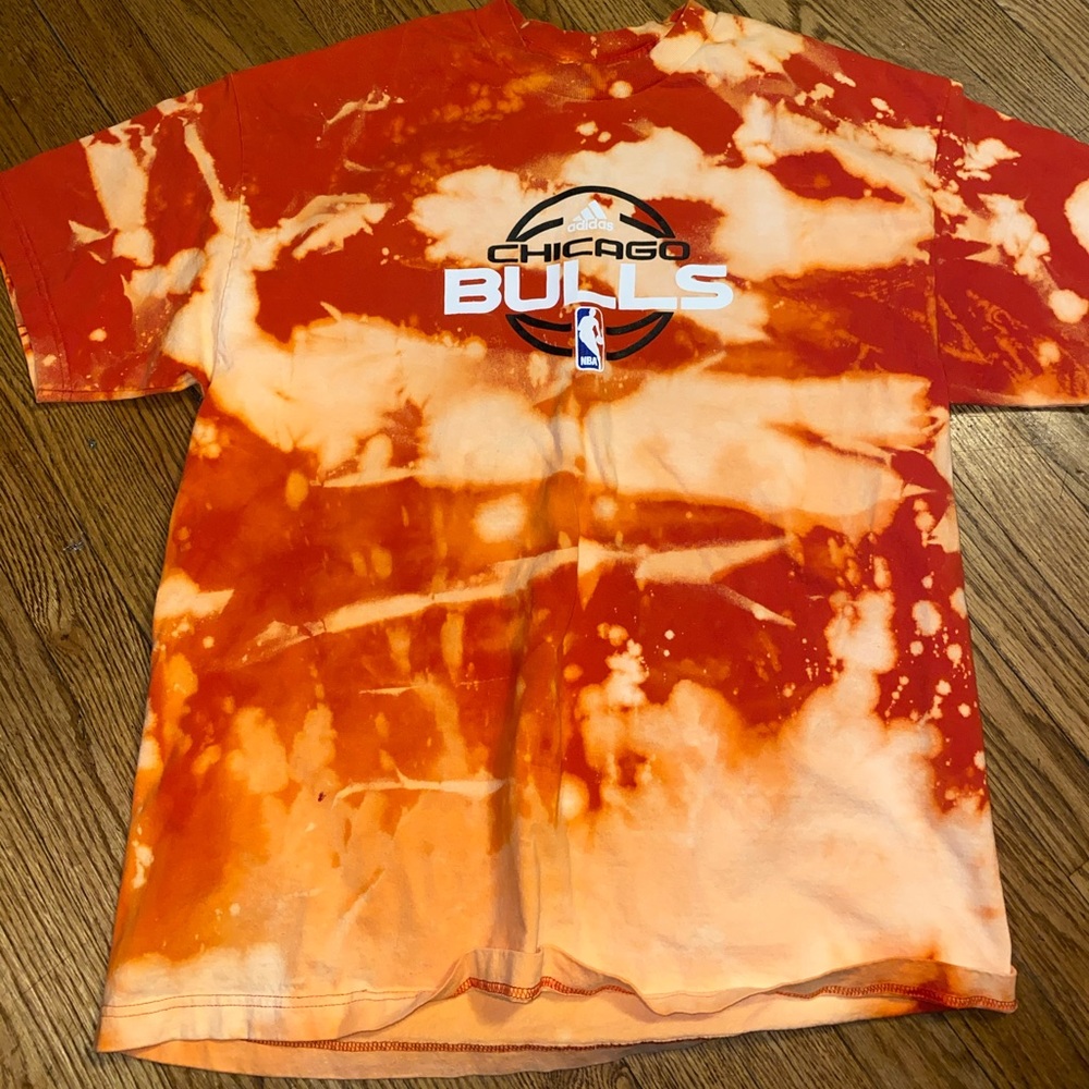 Custom bleach dyed bull shirt